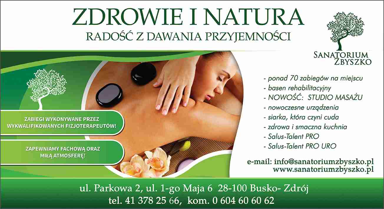 Sanatorium Zbyszko - salon masażu BUSKO-ZDRÓJ salon masażu BUSKO-ZDRÓJ